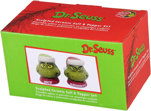 Dr. Seuss The Grinch Naughty or Nice Salt And Pepper Shaker Set