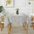 SASTYBALE Rectangle Tablecloth Geometric Style Cotton Linen Table Cloth Dust-Proof Table Cover for Kitchen Dinning Tabletop Decoration (Rectangle/Oblong, 52" x 70" (4-6 Seats), White)