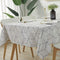 SASTYBALE Rectangle Tablecloth Geometric Style Cotton Linen Table Cloth Dust-Proof Table Cover for Kitchen Dinning Tabletop Decoration (Rectangle/Oblong, 52" x 70" (4-6 Seats), White)