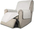 Easy-Going Recliner Chair Slipcover Reversible Sofa Cover Water Resistant Couch Cover Furniture Protector with Elastic Straps for Pets Kids Children Dog Cat (Recliner, Ivory/Ivory)