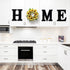 12 Inch Wood Home Letters with Sunflower Wreath for O, Wall Hanging Large Wooden Home Sign, Rustic Wall Decor for Living Room Kitchen Entryway, House Decorative Artificial Sunflower Wall Decoration