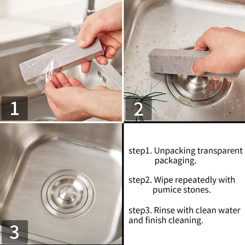 20 Pieces Pumice Stones for Cleaning - Pumice Scouring Pad, Pumice Stick Cleaner for Removing Toilet Bowl Ring, Bath, Household, Kitchen, Pool, 5.9 x 1.4 x 0.9 Inch (Gray)