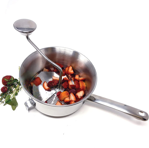 Norpro, Silver Multi-Purpose Food Mill, Stainless Steel, 2.2 qt