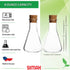 Simax Oil And Vinegar Dispenser Set: Borosilicate Glass Kitchen Oil Dispenser Set with Cork Top - Olive Oil And Vinegar Dispenser Bottle - Oil Vinegar Dispenser Set - Olive Oil Cruet Set of 2-8 Oz