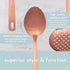 Rose Gold Kitchen Utensils -Sturdy Copper Utensils Set Includes: Copper Ladle, Copper Spoon, Skimmer & Turner- Rose Gold Kitchen Accessories & Copper Kitchen Accessories, Rose Gold Serving Utensils€¦