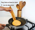 Wooden Spurtle Set, Teak Spurtles Kitchen Tools, Wooden Spatula for Cooking, Wood Utensils Set of 4, Non Stick Cookware for Serving, Stirring, Mixing, Scraping, Scooping, Healthy and Heat Resistant.