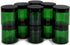 Vivaplex, 12, Green, 4 oz, Round Glass Jars, with Inner Liners and black Lids