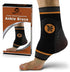 Compression Ankle Brace with Silicone Ankle Support and Copper - Plantar Fasciitis Brace for Foot Pain & Achilles Tendonitis Relief - Ankle Brace for Women & Men - Medium Size