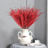 IVITA 10 Pcs 29.5œ Artificial Plants & Flowers Winter Jasmine Flowers Artificial Plant Faux Berries Fake Flower for Home Bedroom Kitchen Wedding Party Table Arrangement Decoration (Red)