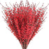 IVITA 10 Pcs 29.5œ Artificial Plants & Flowers Winter Jasmine Flowers Artificial Plant Faux Berries Fake Flower for Home Bedroom Kitchen Wedding Party Table Arrangement Decoration (Red)