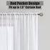 Randall White Linen Sheer Curtain Panel Sets of 2 with Rod Pocket Open Weave Faux Linen Window Treament for Living Room Bedroom Farmhouse, 54x63 Inch, Snow White