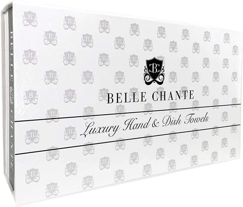 BELLE CHANTE Luxury Hand and Kitchen Dish Towels | Oversized 20 x 30 inches, One Half Dozen, Wine Stripe