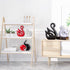 2 Pieces Ceramic Elephant Decor Figurine Elephant Statues for Home Decor Bookshelf Living Room Office Desk Elephants Statue Sculpture Decoration Accents (Red Black Elephant)