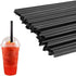 Houseables Boba Straws, Smoothie Straw, Extra Wide & Fat, Black, 100 Pack, 10.5 Inch Long, 0.5" Diameter, Large Jumbo, Polypropylene Plastic, BPA Free, Reuseable for Milkshakes, Tea