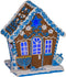 Kurt Adler 8" White and Blue Festive Hanukkah Gingerbread LED House Tabletop Decor