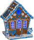 Kurt Adler 8" White and Blue Festive Hanukkah Gingerbread LED House Tabletop Decor