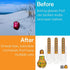 Houseables Fillable Light Bulb, Candy Container, Gold, Plastic, 100 ML, 1" W x 4.9" L, 24 Pack, 5.5 Oz, Clear, Fake Lightbulb, Jar for Drinking, Christmas Ornaments, Party Favors, Crafts, Decorations