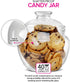 Modern Innovations 40 oz Candy & Cookie Jar with Lid, Premium Acrylic Clear Apothecary Jar, Wedding & Home Décor Centerpiece Cookie Candy Buffet Decorative Kitchen