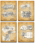 Original John Deere Tractors Patent Art Prints - Set of Four Photos (8x10) Unframed - Makes a Great Farmhouse Decor and Gift Under $20 for Farmers and Farm Owners