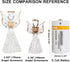 Sea Team Mini Sized Clear Glass Angel Ornaments for Christmas Tree Decorations, 60mm/2.36-inch, Set of 12 (Gold)