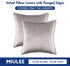 MIULEE Pack of 2 Decorative Velvet Throw Pillow Covers Soft Pillowcase Cozy Soft Square Cushion Coverss Case for Sofa Couch Bedroom Home Decor 22x22 Inch Mix Pink and Grey