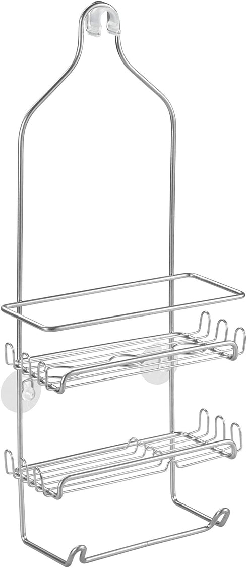 iDesign Milo Steel Hanging Shower Organizer - 9" x 4.5" x 21.25", Silver