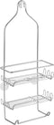 iDesign Milo Steel Hanging Shower Organizer - 9" x 4.5" x 21.25", Silver