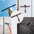 HIWARE All-Purpose Shower Squeegee for Shower Doors, Bathroom, Window and Car Glass - Bronze, Stainless Steel, 12 Inches