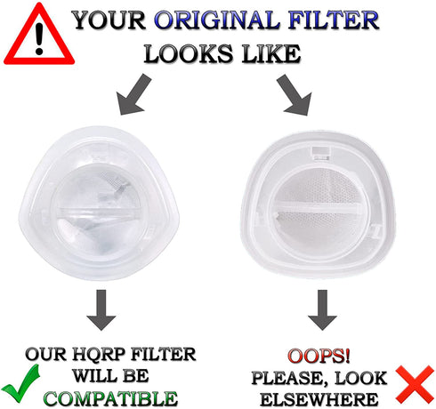 HQRP 2-Pack Filter compatible with Black+Decker HNV115B, HNV115J, HNV215B, HNV220B Series Hand Vac Vacuum Cleaners, EVF100 Replacement