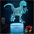 Dinosaur Night Lights for Kids Christmas Gift for Boys Birthday Dino Toy Raptor 3D Illusion Lamp Remote Control 16 Color Change