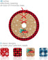 Christmas Tree Skirt Red Buffalo Plaid Xmas Tree Skirt wirh Red Truck for Merry Christmas Xmas Holiday Party Decorations 48 Inch