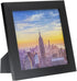 Frame Amo Black 7x7 Picture Frame, 1 inch Wide Border, Smooth Finish, Glass Front, for Wall or Table