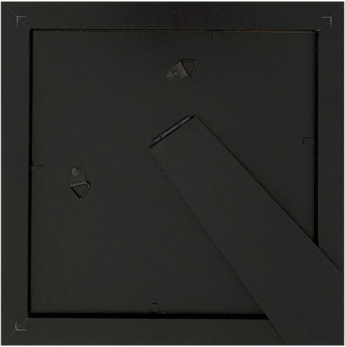 Frame Amo Black 7x7 Picture Frame, 1 inch Wide Border, Smooth Finish, Glass Front, for Wall or Table