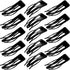 32 Pieces Snap Hair Clips for Women, 3 Prong Clips for Hair, Double Grip Hair Clips Metal Snap Clips, Hair Comb Clips Snap Hair Barrettes for Women Girls Hair Accessories (Black)