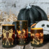 YUROZAC Halloween Flameless Candles with Timer, Flickering Battery Operated Real Wax Electric LED Pillar Candles for Halloween Decoration Set of 3 Orange, 456 Tall