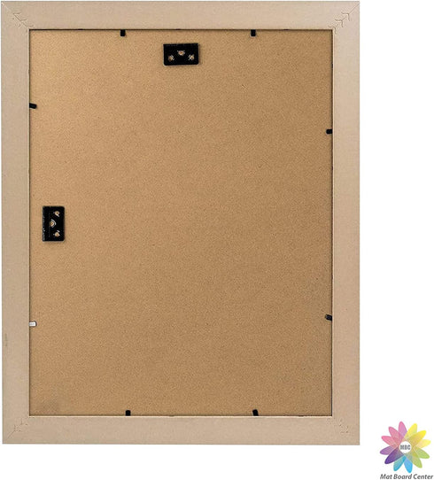 MBC MAT BOARD CENTER,11x14 Ornate Picture Frame, Silver Beige Color,Matted to 8x10 - White Mat - Tempered Glass