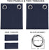 JSFLY Blackout Curtains for Bedroom Thermal Insulated Solid Grommet Window Drapes for Living Room , Set of 2 Curtain Panels 52 W x 84 L inch Long Navy