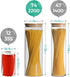 ComSaf Glass Spaghetti Pasta Storage Container with Lids 74oz, Tall Clear Airtight Food Storage Jar with Bamboo Cover Kitchen Pantry Storage Container for Noodles Flour Cereal Coffee Beans