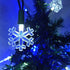 Snowflake Christmas Fairy Lights - 50 Count Blue and Cool White LED Mini Lights for Christmas Decorations