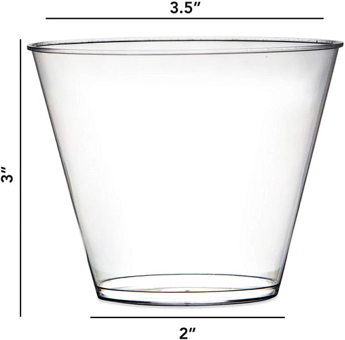 Plastic Cups - 9 oz. | Clear | 100 Pcs.