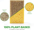 AIRNEX 18 Pack Biodegradable Natural Kitchen Sponge - Compostable Cellulose and Coconut Walnut Scrubber Sponge - Eco Friendly Sponges for Dishes