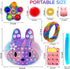 Exun Pop Crossbody Purse Bags Fidget Toy Pack, Push It Bubble Popper Sensory Easter Basket Stuffers Bunny Shoulder Bag for Girls Kids, Figetget Toys for Party Favors, Classroom Prizes, Birthday Gift