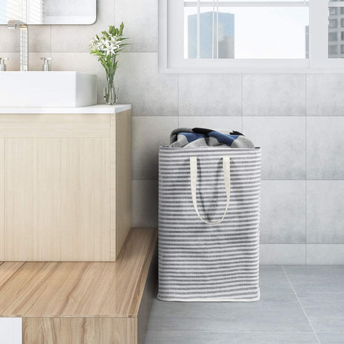 Lifewit 72L Freestanding Laundry Hamper Collapsible Large Clothes Basket with Easy Carry Extended Handles for Clothes Toys, Grey