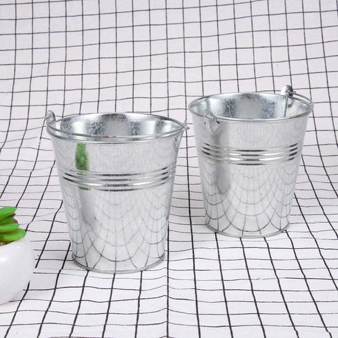 BESTOMZ Mini Metal Bucket Set of 6 10.5x7.2x10.5cm