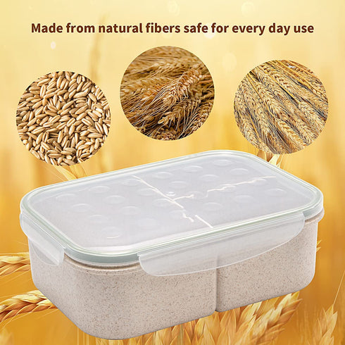 Bento Box,Bento Box Adult Lunch Box,Ideal Leak Proof Lunch Box Containers,Moms Choice Kids Lunch Box,No BPAs and No Chemical Dyes,Microwave and Dishwasher Safe Bento Lunch Box by MISS BIG (White, L)