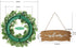 Momkids 18" Eucalyptus Wreath with Welcome Signs Fake Front Door Wreath Faux Eucalyptuses Leaves Hanging Farmhouse Wreath for Living Room Kitchen Balcony Window Porch Wedding Party Decoration