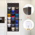 IREENUO Hat Rack for Baseball Caps, Cap Organizer for Door and Wall with 24 Clear Deep Pockets, Hat Holder for Storage and Display Baseball Caps, 4 Door & Wall Hooks Included, Dark Gray