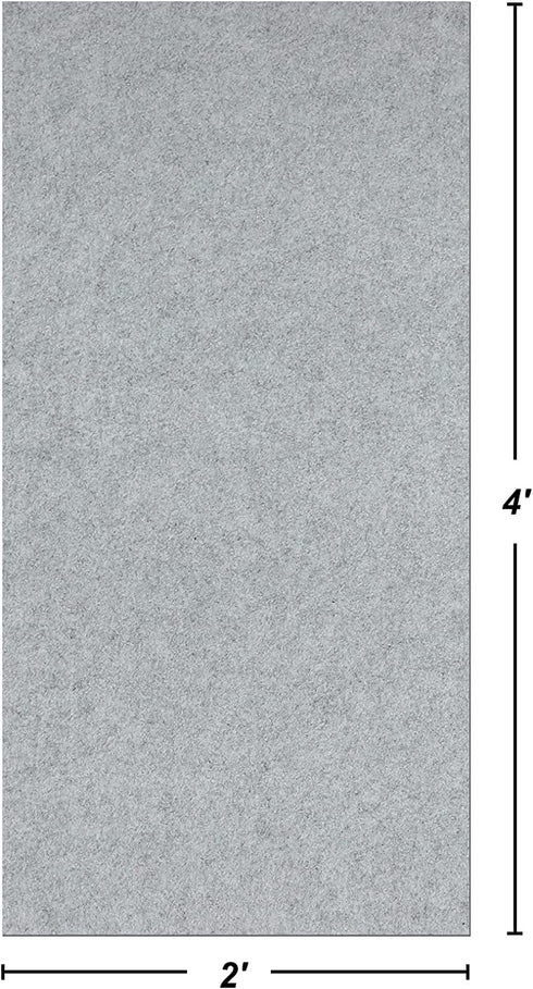 ITSOFT Ultra Premium Non Slip Felt Area Rug Pad, Thick Cushioned Gripper Pad for Hardwood Floors Under Carpet Protects Floors, 1/4" Thickness, 2 x 4 Feet