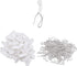 Bluecell 50 Sets Traverse Rod Slides and Curtain Hooks for Window Curtain Door Curtain