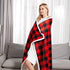 Bobor Buffalo Plaid Throw Blanket for Couch Bed, Sherpa Fleece Red Black Checker Plaid Pattern Decorative Throw Blanket, Super Soft Comfortable Lightweight Fuzzy Blanket